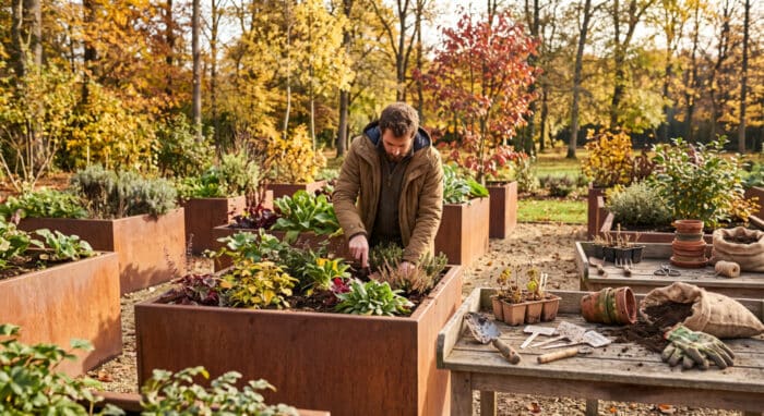 bac corten potager carre