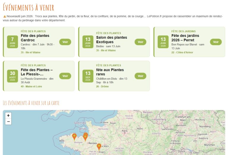 Annoncer evenements jardinage france lepotiron